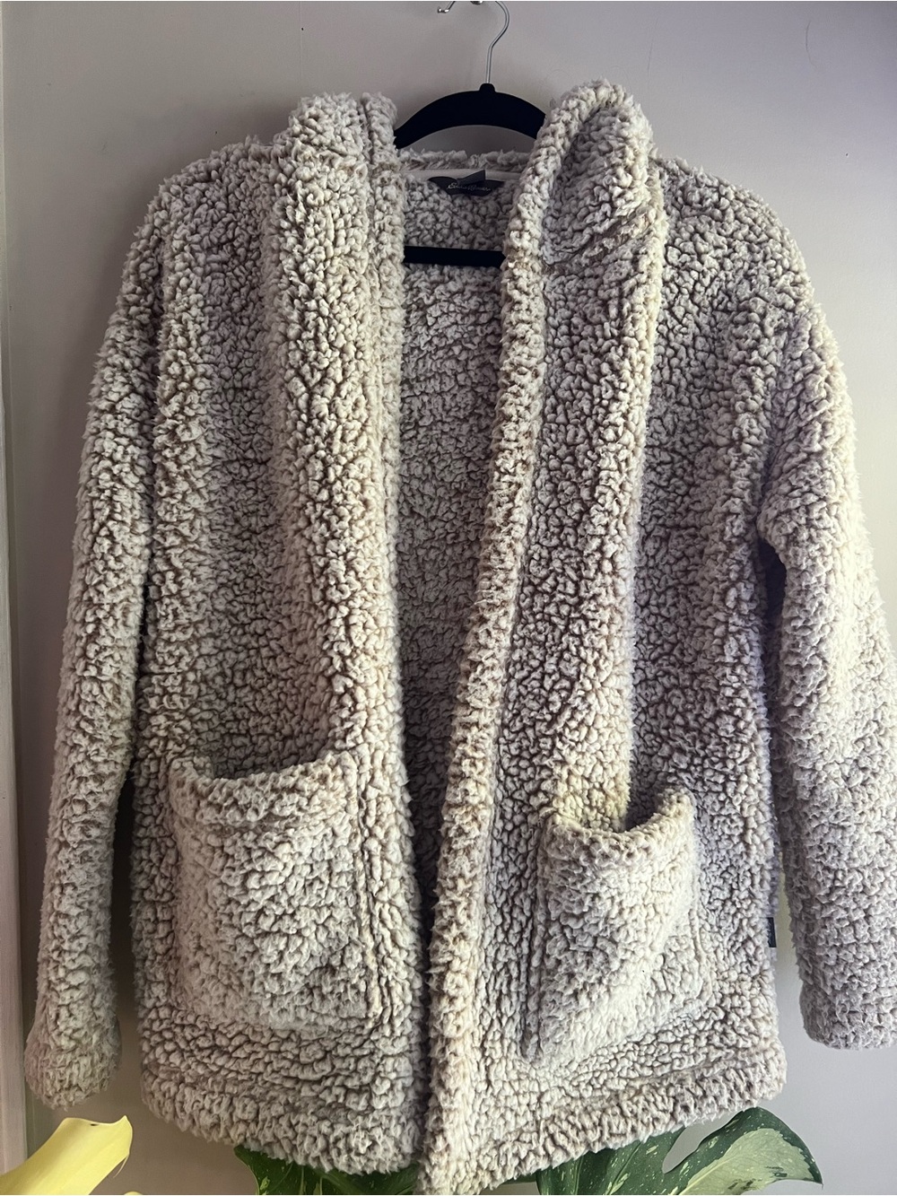 Eddie Bauer Cream Sherpa Teddy Jacket